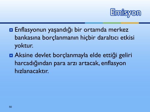 Enflasyon ve Maliye PolitikasÄ±