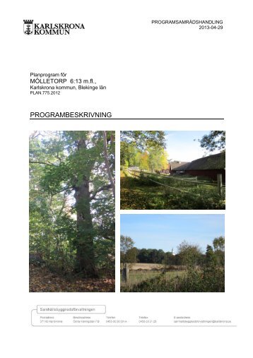 Planprogram, pdf, 4 MB - Karlskrona kommun