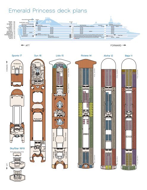 Emerald Princess deck plans - bei Schiffs-Feeling