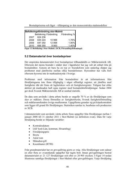 Examensarbete - Fastighetsvetenskap - Lunds Tekniska HÃ¶gskola