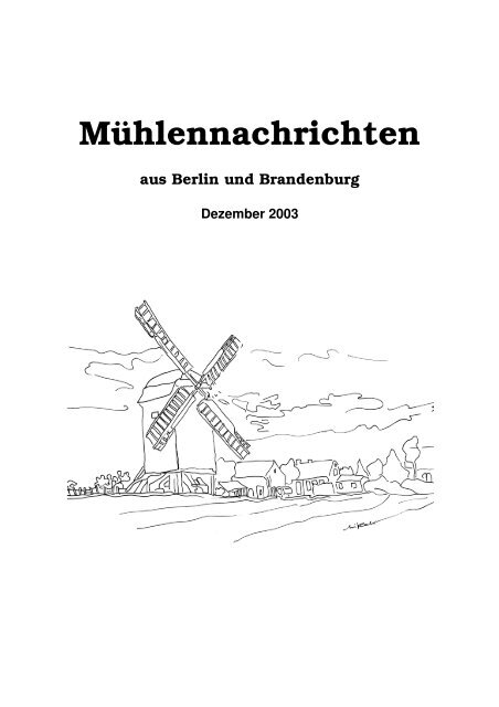 Mühlennachrichten - Mühlenvereinigung Berlin-Brandenburg