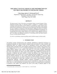 the impact of fuel particle size distribution on neutron ... - neams