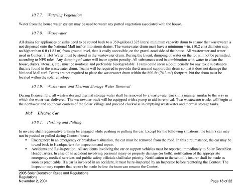 2005 Solar Decathlon Rules and Regulations