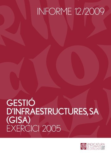 Informe 12/2009 - Generalitat de Catalunya