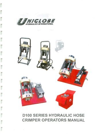 UNIGLOBE Hydraulic Hose Crimper Op Manual