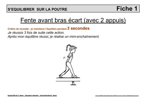 Fiches actions S'EQUILIBRER SUR LA POUTRE - Inspection ...