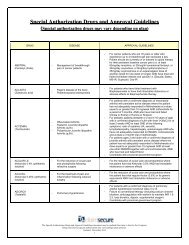 Special Authorization Drugs and Approval Guidelines - ClaimSecure