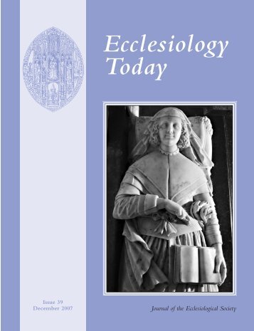 39. December 2007 (issued Feb 2008) - Ecclesiological Society