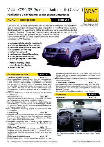 Volvo XC90 D5 Premium Automatik (7-sitzig) - ADAC