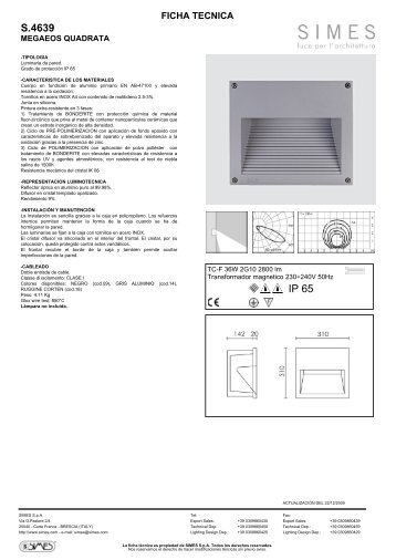 S.4639 IP 65 - SIMES SpA