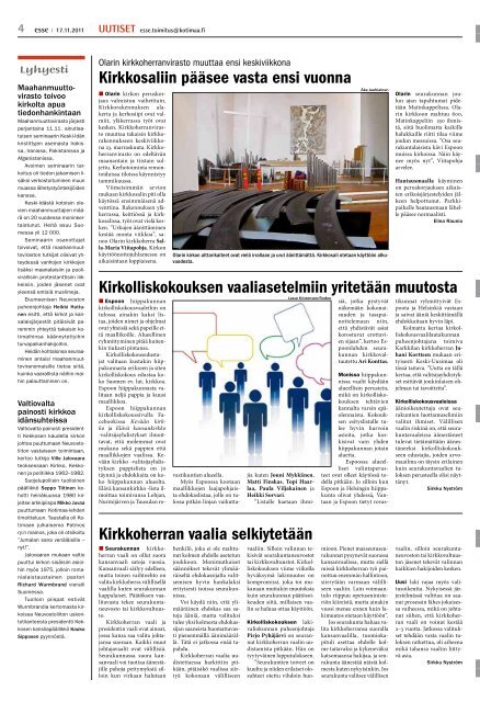 Esse 46/2011 (pdf) - Espoon seurakuntasanomat
