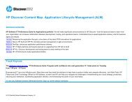 HP Discover Content Map: Application Lifecycle Management (ALM)