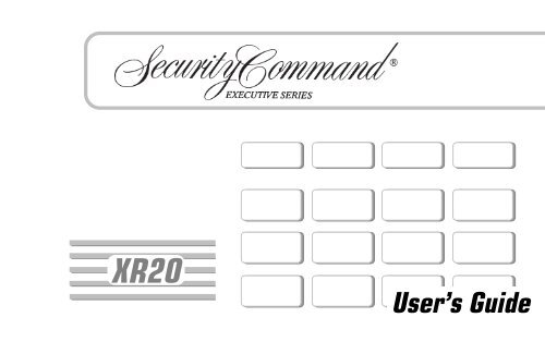 security command executive series manual Security command executive series manual.