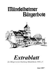 Extrablatt - Mündelheim