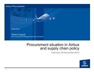 Procurement situation in Airbus and supply chain ... - BCI Aerospace