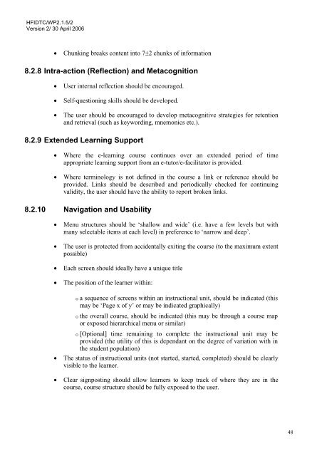 E-learning Instructional Design Guidelines - Human Factors ...