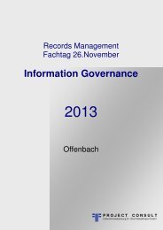 Information Governance - Project Consult Unternehmensberatung ...