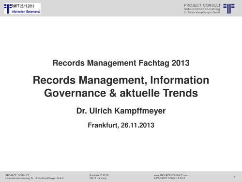 Information Governance - Project Consult Unternehmensberatung ...