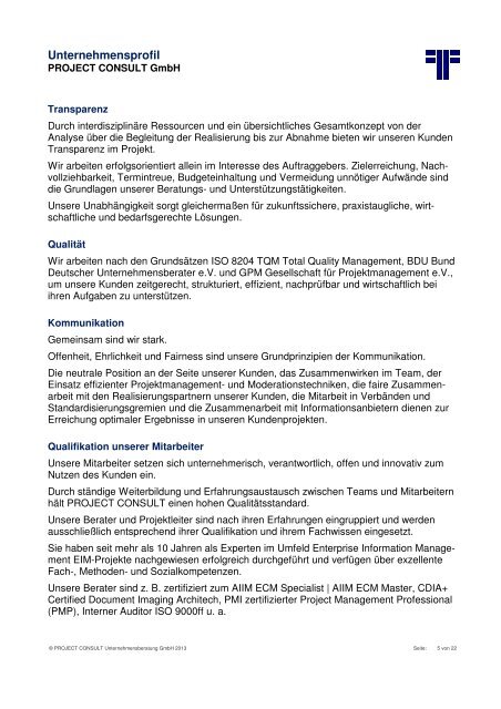 Information Governance - Project Consult Unternehmensberatung ...