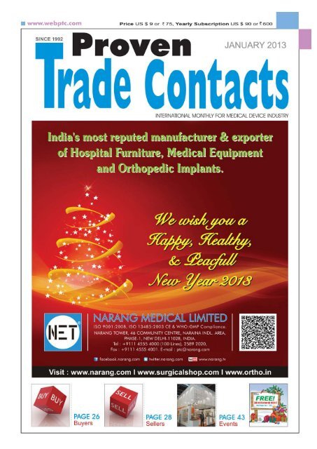 January 2013 Proven Trade Contacts
