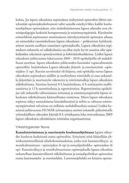 Verkkojulkaisu - Humanistinen ammattikorkeakoulu