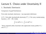 Lecture 5. Choice under Uncertainty II - Ecares