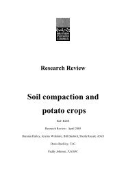 R260 Soil Compaction and Potato Crops - Potato Council
