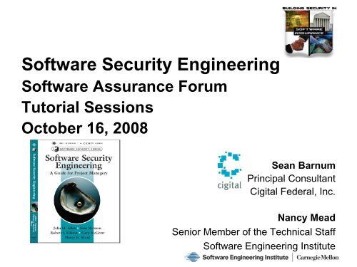 Software Security Engineering - Build Security In - US-CERT