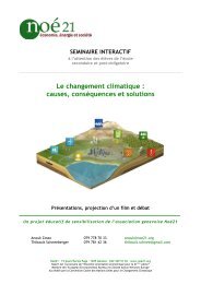 Le changement climatique : causes, conséquences et ... - Noé21