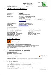 Safety data sheet 3. Composition/details about the ... - LYSOFORM