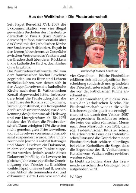 Juni 2013 - katholischen Kirchengemeinde Stralsund