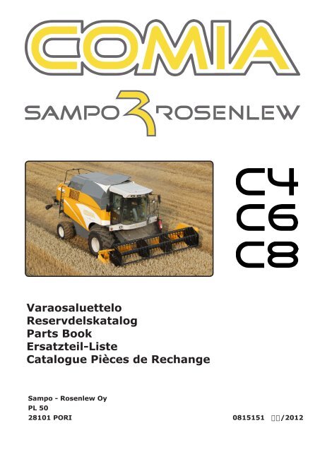 Varaosaluettelo Reservdelskatalog Parts Book  - Sampo-Rosenlew