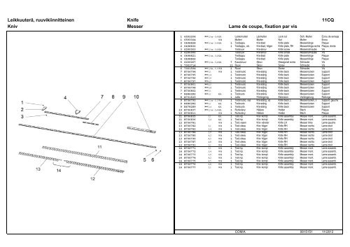 Varaosaluettelo Reservdelskatalog Parts Book ... - Sampo-Rosenlew