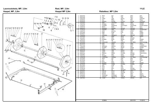 Varaosaluettelo Reservdelskatalog Parts Book ... - Sampo-Rosenlew