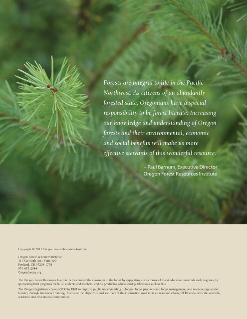 Oregon Forest Literacy Program (PDF) - Learn Forests