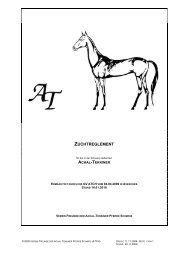 zuchtreglement - Verein Freunde der Achal-Tekkiner Pferde Schweiz