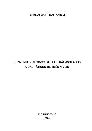 conversores cc-cc bÃ¡sicos nÃ£o-isolados quadrÃ¡ticos de ... - Ivo Barbi