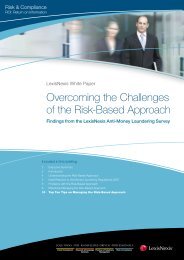 Overcoming the Challenges of the Risk-Based Approach - LexisNexis