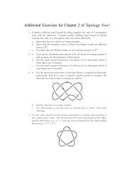 Additional Exercises for Chapter 2 of Topology Now!