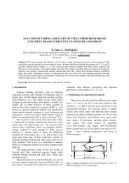 analysis of stress and state of steel fiber reinforced concrete beams ...