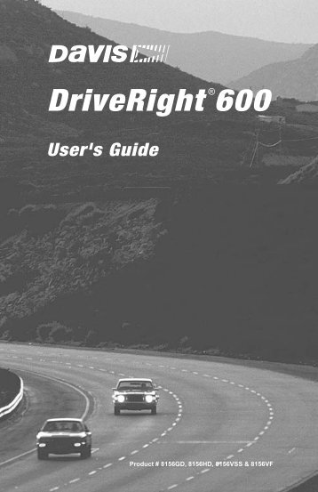 DriveRight 600 User's Guide - Davis Instruments Corp.