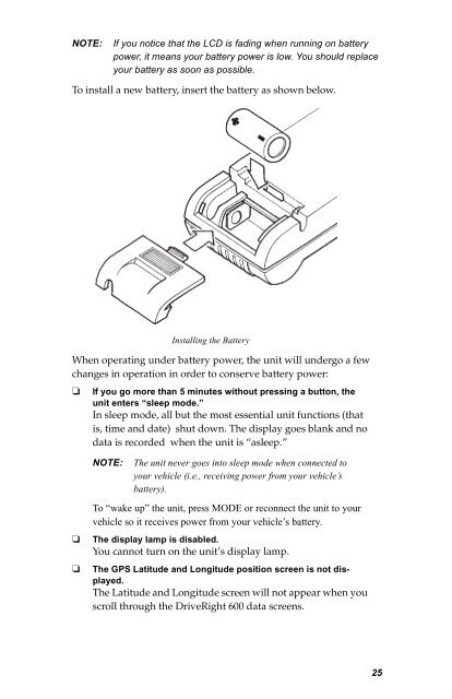 DriveRight 600 User's Guide - Davis Instruments Corp.