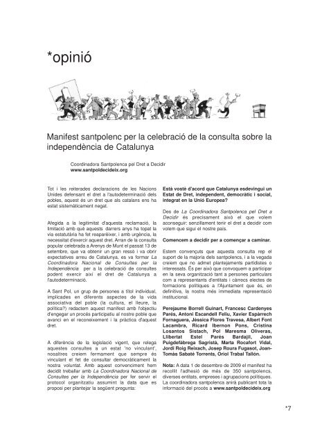 ENS 53 - Sant Pol i la mar (I) - Desembre 09 PDF - Ajuntament de ...