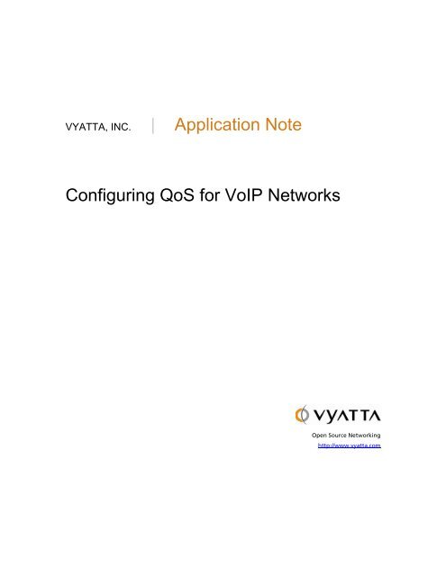 | Application Note Configuring QoS for VoIP Networks - fileserver