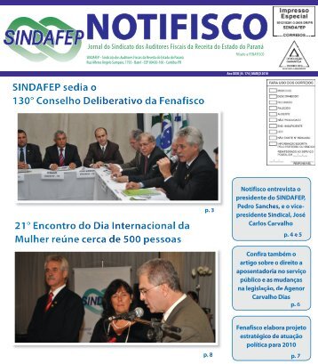 Jornal do Sindicato dos Auditores Fiscais da Receita ... - SINDAFEP