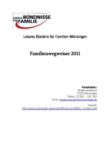 Familienwegweiser ( PDF-Download) - Stadt Münsingen