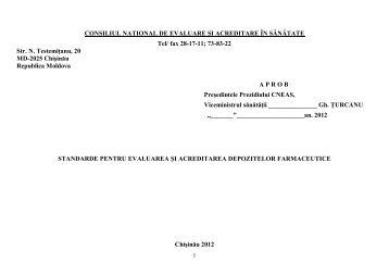 standarde depozite farmaceutice