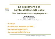 Le Traitement des combustibles RNR usÃ©s: - gedepeon