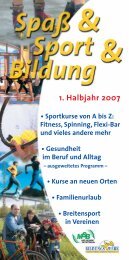Breitensport in Vereinen - Mülheimer Sportbund