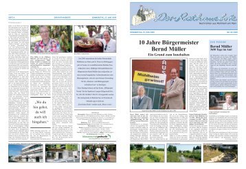 10 Jahre Bürgermeister Bernd Müller - Stadt Mühlheim